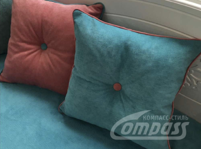 декоративные подушки на диван бирюзовые и розовые комплектом